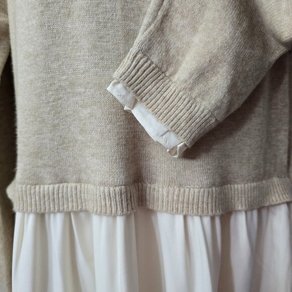 NEW Baltic Born Sophie Sweater Dress L Knit Flowy Lined Natural Ivory Boho Beach - Picture 7 of 11